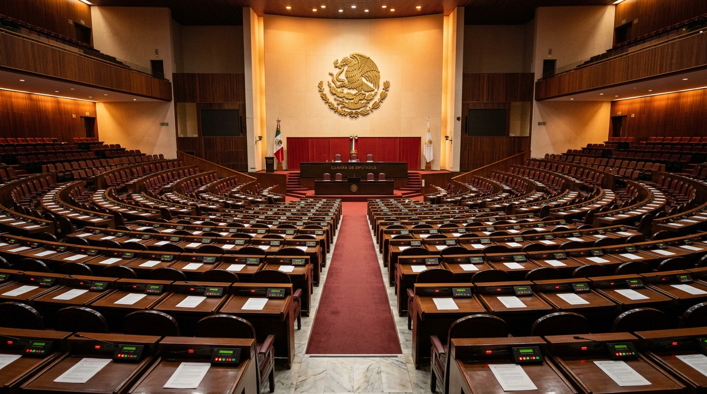 Sesión legislativa con curules vacías ilustra la reforma de derechos de autor aprobada
